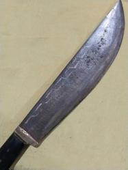 PALA, 44 CM BOYUNDA ÇAKMA DESENLİ  NAMLU.. AHŞAP SAPLI KOLEKSİYONLUK PALA..