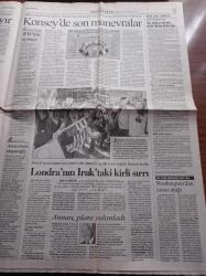 Cumhuriyet Gazetesi - 7 Mart 2003 - Ali Sami Yen Stadında Sarı Lacivert Yasak - Beşiktaş 100 Yaşında - Kofi Annan'a Hayır - İngilizden Kirli Sırlar Irak'a Tesis Kurduğu Ortaya Çıktı - Çin De ABD'nin Karşısında - Melih Gökçek Yargıyla İnatlaşıyor Hitit Güneşi Yine Doğacak - Savaşa İnat Yine Sinema