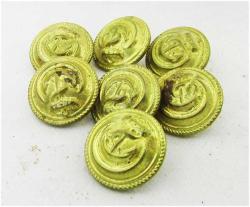 EsKi ASKERİ DENİZ SUBAYI ÜniFoRMa DÜĞMELERİ.....7 Adet