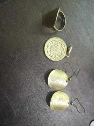 ALTIN SUYUNA BATIRILMIŞ 4 PARÇA TAKI SETİ