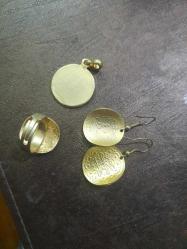 ALTIN SUYUNA BATIRILMIŞ 4 PARÇA TAKI SETİ