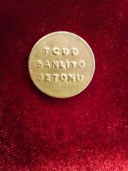 JETON,TCDDY 1960-70 YILINA AİT HAYDARPAŞA-PENDİK-GEBZE BANLİYÖ HATTI JETONU 35