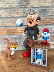 Gargamel ve Azman Diorama - Şirinler - 25 cm