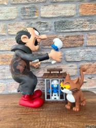 Gargamel ve Azman Diorama - Şirinler - 25 cm