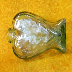 VINTAGE KALP FORMUNDA SU YEŞİLİ RENKLİ CAM ŞİŞE