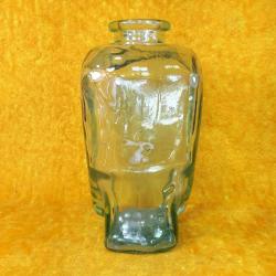 VINTAGE KALP FORMUNDA SU YEŞİLİ RENKLİ CAM ŞİŞE