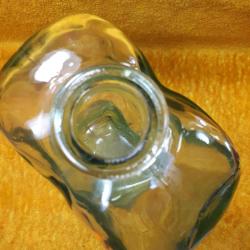 VINTAGE KALP FORMUNDA SU YEŞİLİ RENKLİ CAM ŞİŞE