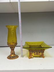 Eskilerden Avrupa Taş Detaylı Döküm Vazo ve Sunumluk