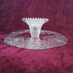 VINTAGE KABARTMA MEYVELER TASVİRLİ BÜYÜK BOY AYAKLI PASTA KEK SUNUM TABAĞI ÇAP 33 cm