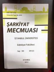 Şarkiyat Mecmuası, Sayı: XXI, 2012/2 - MODERN FİLİSTİN ŞİİRİNDE FEDVA TÜKAN VE ŞİİLERİNDEN SEÇMELER / 19. YÜZYIL ARAP NAHDA HAREKETİNDE KADIN YAZARLARIN ROLÜ VE ZEYNEP FEVVAZ / 2. İKİNCİ DÜNYA HARBİ SONUNA KADAR İRAN BASINI VE MECELLE-İ RÜZİGAR-I / AŞİNA ZHOG'UN MEZARI HAKKINDA KISA BİR İNCELEME / CİBRAN HALİL CİBRAN'IN EVRENSEL SEVGİ / FARS EDEBİYATINDA TASAVVUF KONULU KAHRAMANLIK ANLATILARI / ALMAN DOĞUBİLİMCİLİĞİNİN DÜNÜ BUGÜNÜ YARINI / YİRMİNCİ YÜZYILDA FARSÇA DİLBİLİM / ABDULHAMİT BİRIŞIK HİND ALT KITASI DÜŞÜNCE VE TEFSİR  EKOLLERİ,