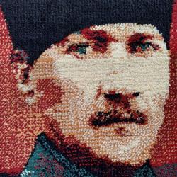 Atatürk.Portresi Duvar Halısı Dokuma Varak Cerceveli