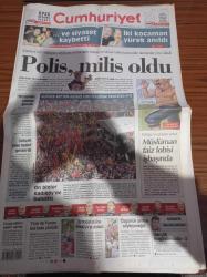 Cumhuriyet Gazetesi - 24 Haziran 2013 -  Binnaz Uslu'nun En Zor Yarışı - Akdeniz Oyunları - Çapulcular Anlatıyor - Gezi Eyleminden Buluş Çıktı - Aleviler AKP'nin Baskıcı Politikalarını Protesto Etti - Recep Tayyip Erdoğan'ın Şikayeti Yersiz - Müslüman Faiz Lobisi İşbaşında - 4. trans Onur Yürüyüşü - Melih Gökçek Yine Hedef Gösterdi