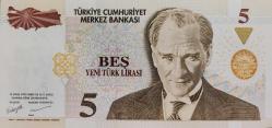 (5) BEŞ YENİ TÜRK LİRASI 8.EMİSYON ÇİL+++ ( C61 746435 )