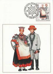 Efemera - 1996 Letonya Geleneksel Kıyafetleri Kartmaksimum. - kitantik - kitaLog