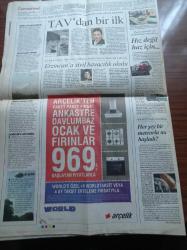 Cumhuriyet Gazetesi - 19 Haziran 2008 - Borsalar Çökebilir - Yargıtay'dan Türbana Ret - YÖK Başkanı Gerekirse İmam Hatipleri Kapatalım Dedi - Arapların Tarım Deposu - Kene Vakaları Artacak - İsrail Hamas'la Ateşkes İlan Etti