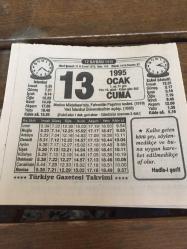 Efemera - TAKVİM YAPRAĞI 13 OCAK 1996 - kitantik - kitaLog