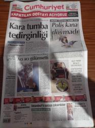 Cumhuriyet Gazetesi - 23  Mayıs 2014 - Cemevinde Vurulan Genç Uğur Kurt Yaşamını Yitirdi - Polis Kana Doymadı - Almanya Başbakanı Angela Merkel Recep Tayyip Erdoğan'ı İtidale Çağırdı -  Paralelle Mücadele İçin Yeni Zırh -  Recep Tayyip Erdoğan Bana Diktatör Diyenler Karşımda Oturuyor - Kemal Kılıçdaroğlu Uğur Kurt'un Ailesini Aradı - Genel Maden İş - İstanbul'u Satışa Çıkardılar