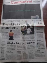 Cumhuriyet Gazetesi - 2 Nisan 2006 - Fuhuş Tuzağına Düşürülenlerin Çoğu Anne - AKP Hükümetinin Planı İçki Yasağına Yargı Freni - 12 Eylül Darbesinin Mimarı Kenan Evren Muzır Sanatçıya Göz Açtırmadı - 6 Yıl Sonra Ümmüşen Rüzgara Karşı Şarkılar - Galatasaray Kazandı - Diyarbakır Ve Batman'da Olaylar Bölgeye Yayılıyor