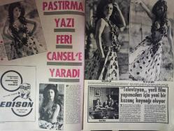 Pazar Haftalık Aktüalite Sinema Tiyatro Müzik ve Magazin Dergisi - 15 Aralık 1972 - Leyla Sayar - Seher Şeniz - Feri Cansel - Ümit Utku - Nevzat Pesen - Hasan Dalgıç - Erkut Taçkın - Nurhan Damcıoğlu - Ercan Yerseni - Nevin Bozkurt - Liza Pinto - Sema Özkent - Erol Akdoğdu - Erkan Güvenç - Zeki Müren - Kemal Sarper - Ahmet Oral - Zeynep Oral - Nami Dilbaz - Ural Birand - Eva Kroese - Serpil Örümcer - Yılmaz Türk - Kazım Şahin - Gülizar - Orhan Bükey - Nihal Yeşil - Zeki Çetin - Hasan Ertuğ - Mine Mutlu - Ekrem Gencay - Engin Çağlar - Galatasaraylı Kaleci Yasin - Zeynep Aksu - Sadri Alışık - Ülkü Erakalın - Sema Özcan - Mehmet Sarper - Aliki Vuyuklaki - Orhan Günşiray - Şevket Aktunç - Filiz Akın - Cüneyt Arkın - Betül Işıl - Oya Peri - Neşe Karaböcek - Nevin Nuray - Suda Ergün Rona - Emel Sayın - Pakize Suda fotoğraf ve haberi - Edison Ampul Reklamı - Persil Deterjan Reklamı - Tam Takım
