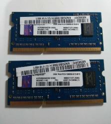 2 Adet KINGSTON ACR256X64D3S13C9G 2 GB 1333 DDR3 Notebook RAM (İkinci El ,Sorunsuz )