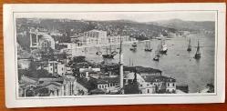 HEDİYE KARTPOSTALI, ÇİFT YAPRAK, İSTANBUL BOĞAZI'NIN ÇOK ESKİ BİR FOTOĞRAFI, ARKASI YAZILMAMIŞ, SİYAH BEYAZ 20 X 9 CM EBADINDA - 1940'LAR, 1950'LER, 1960'LAR, 1970'LER 1980'LER