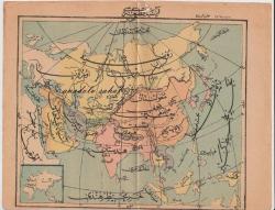 Efemera - Osmanlıca Harita: Asya Kıtası - kitantik - kitaLog