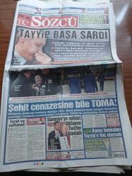 Sözcü Gazetesi - 7 Mart 2015 - Başbakanın Şikayet Ettiği Atilla Taş'a Tweet Sorgusu - Recep Tayyip Erdoğan Başa Sardı - Kızımı Türbanlı Ve İmam Hatipli Diye Üniversiteye Sokmadılar- Türbanlı Bacımız Kabataş'ta Gezicilerin Tacizine Uğradı - Şehit Cenazesine Bile TOMA
