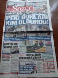 Sözcü Gazetesi - 7 Aralık 2014 - Bu Cimbom Bir Harika - Polisimiz Silahını Çekip Vatandaşı Mı Öldürdü Diyen Recep Tayyip Erdoğan'a Soruyoruz Peki Bunları Kim Öldürdü - Ethem Sarısülük - Berkin Elvan - Ali İsmail Korkmaz - Uğur Kurt - Kemal Kılıçdaroğlu'ndan Recep Tayyip Erdoğan'a Sarayda Otur Ülkeyi Batır - Hedef Atatürk Devrimlerini Bitirmek - 292 Kilo Altın Kuş Olup Uçtu