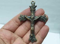 bronz hıristiyan haç İsa