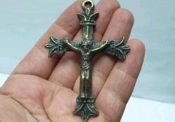 bronz hıristiyan haç İsa