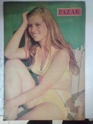 Pazar Haftalık Aktüalite Sinema Tiyatro Müzik ve Magazin Dergisi - 14 Ekim 1967 - Selda Alkor - Tanju Gürsu - Zeki Müren - Filiz Akın - Ertem Göreç - İzzet Günay - Semiramis Pekkan - Senih Orkan - Kenan Pars - Süha Doğan - Ekrem Bora - Alper Tema - Sevinç Pekin - Ertan Anapa - İlhan Engin - Salih Güney - Figen Han - Hülya Koçyiğit - Tülay Erdeniz - Suat Yalaz - Buket Sokullu - Ursula Andress - Alf Sjöberg - İngmar Berman - Serghei Eisenstein - Okan Dinçer - Nilüfer Koçyiğit  fotoğraf ve haberi - Sinema Haberleri - Artık Gerçek Aşkı Buldum Haberi - 14 Yaşında 14 Film Haberi - Doctor Renaud Şampuan Reklamı - Puro Sabun Reklamı - Tam Takım Dergi