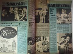Pazar Haftalık Aktüalite Sinema Tiyatro Müzik ve Magazin Dergisi - 14 Ekim 1967 - Selda Alkor - Tanju Gürsu - Zeki Müren - Filiz Akın - Ertem Göreç - İzzet Günay - Semiramis Pekkan - Senih Orkan - Kenan Pars - Süha Doğan - Ekrem Bora - Alper Tema - Sevinç Pekin - Ertan Anapa - İlhan Engin - Salih Güney - Figen Han - Hülya Koçyiğit - Tülay Erdeniz - Suat Yalaz - Buket Sokullu - Ursula Andress - Alf Sjöberg - İngmar Berman - Serghei Eisenstein - Okan Dinçer - Nilüfer Koçyiğit  fotoğraf ve haberi - Sinema Haberleri - Artık Gerçek Aşkı Buldum Haberi - 14 Yaşında 14 Film Haberi - Doctor Renaud Şampuan Reklamı - Puro Sabun Reklamı - Tam Takım Dergi