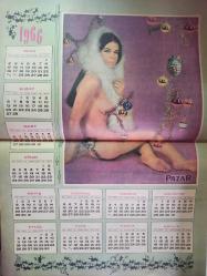 Pazar Haftalık Aktüalite Sinema Tiyatro Müzik ve Magazin Dergisi  - 1 Ocak 1966 - Sevda Ferdağ - Selda Alkor - Fatma Girik - Türkan Şoray - Semra Sar - Ayhan Işık - Tamer Yiğit - Hülya Koçyiğit - Göksel Arsoy - Suzan Avcı - Neriman Köksal - Feridun Kete - Sevim Çağlayan - Yılmaz Gündüz - Ajda Pekkan - Gönül Yazar - Özden Çelik - Vahi Öz - Bilge Tandoğaç - Necdet Tosun - Neriman Köksal - Filiz Akın - Nuran Aksoy - Çolpan İlhan - Orhan Günşiray - Yılmaz Güney - Süleyman Turan - Tamer Yiğit - Yıldız Tezcan - Semih Sergen - Leyla Sayar - Öztürk Serengil - Filiz Akın fotoğraf ve haberi - Ne Oldu Ne Bitti Haberi - 1966 İçin Yıldızlar Fala Baktı Haberi - Pop Sabun Reklamı - Taft Saç Spreyi Reklamı - İpana Diş Macunu Reklamı - Genç Arkadaşlar Fotoromanı - Kırık Kalp Fotoromanı - Tam Takım Dergi