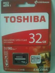 TOSHIBA EXCERIA 32GB U3 /4K UHS-I CLASS 10 PRO 90MB/sn