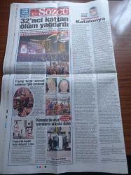 Sözcü Gazetesi - 3 Ekim 2017 - Rıdvan Dilmen Türkiye Futbol Federasyonunda FETÖ'cü Var - Beşiktaş'ta Caner Erkin Talisca Kavgası - Sözcü'nün Sahibi Burak Akbay Atatürkçü Ve Muhalif Gazete Çıkarmanın Bedelini Ödüyorum - Sözcü'nün Bu Manşetlerini Suç Diye İddianameye Yazdılar - Atina İşgal Ettiği Adamıza Anıt Dikti