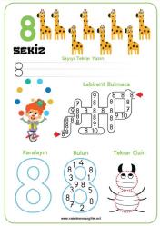 Okul Öncesi Eğlenceli Alfabe-Sayılar Seti (Laminasyonlu)