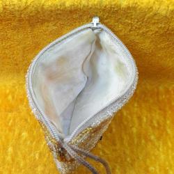 VINTAGE ELYAPIMI BONCUKLU KEDİ YÜZÜ FORMLU FERMUARLI CÜZDAN