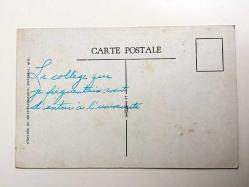 HEDİYE KARTPOSTALI, FRANSA MONT-SAINT-LOUIS KOLEJİ ÇİZİMİ, AMERİKA, ARKASI YAZILI, RENKLİ, 14 X 9 CM EBADINDA - 1940'LAR, 1950'LER, 1960'LAR, 1970'LER 1980'LER