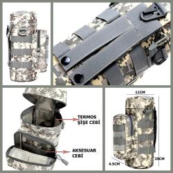 OMENİV'DEN SU ŞİŞESİ MATARA TERMOS KILIFI SIRT ÇANTASI KEMER OUTDOOR KAMP