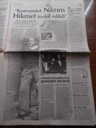 Cumhuriyet Gazetesi - 25 Aralık 2012 - Sporda Taş Devrine Dönüş - Nazım Hikmet -  Yaşar Kemal - Sabahattin Ali - Aziz Nesin - CHP'li Vekillerin Cezaevleri Raporu İnsanlık Dışı Uygulamaları Bir Kez Daha Gözler Önüne Seriyor - YÖK Harekete Geçti 12 Üniversite Recep Tayyip Erdoğan'a Destek Verdi - İstanbul İl Milli Eğitim Müdürlüğü Binasında Yangın Çıktı - Din Dersi Dayatması -  ODTÜ'ye Gözdağı