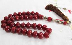 UsTa İşİ GÜMÜŞ İşLeMe İMAMELİ OsMaNLı BeNZeTMe SIKMA KEHRİBAR 33 Lük TESBİH....