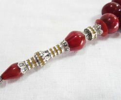 UsTa İşİ GÜMÜŞ İşLeMe İMAMELİ OsMaNLı BeNZeTMe SIKMA KEHRİBAR 33 Lük TESBİH....