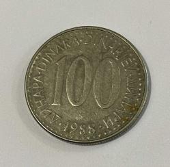1988 Yugoslavya 100 dinar ÇT madeni para
