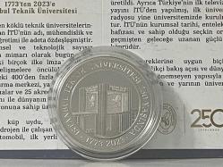 2023 - İstanbul  / Istanbul Teknik Üniversitesi (İTÜ) 250.Yıl Hatıra Parası - Darphane sertifikalı - Çil kondisyon