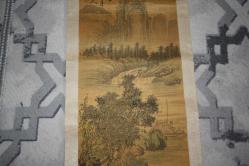 RULO YAĞLI BOYA TABLO ÇİN RESSAM İMZALI DEĞERLİ OLABİLİR ORJİNAL EL YAPIMI    DETAYLAR RESIMLERDE       (antik koli 5