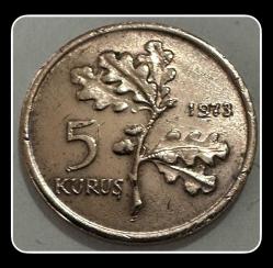 1973 Yılı 5 KURUŞ  (TCM973)