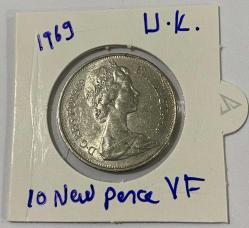 1969 ingiltere 10 new pence madeni para ÇT