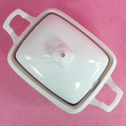 VINTAGE SCHERZER BAVARIA GERMANY ALTIN YALDIZ DEKORLU KOBALT PORSELEN ÇORBALIK