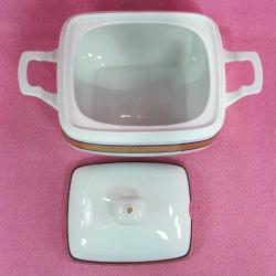 VINTAGE SCHERZER BAVARIA GERMANY ALTIN YALDIZ DEKORLU KOBALT PORSELEN ÇORBALIK