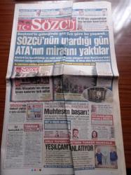 Sözcü Gazetesi - 30 Mart 2018 - Galatasaray Yönetiminden Dursun Özbek'e Tebligat - Aziz Yıldırım FETÖ'nüm Yapamadığını Hep Beraber Beceriyoruz - Sözcü'nün Uyardığı Gün ATA'nın Mirasını Yaktılar - Dolar 4 Euro 5 Benzin 6 Enflasyon 12 Muhteşem Başarı